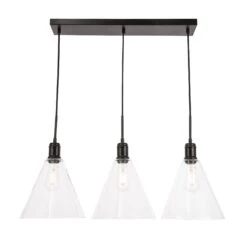 Hugh 36 Inch 3 Light Linear Suspension Light By Elegant Lighting