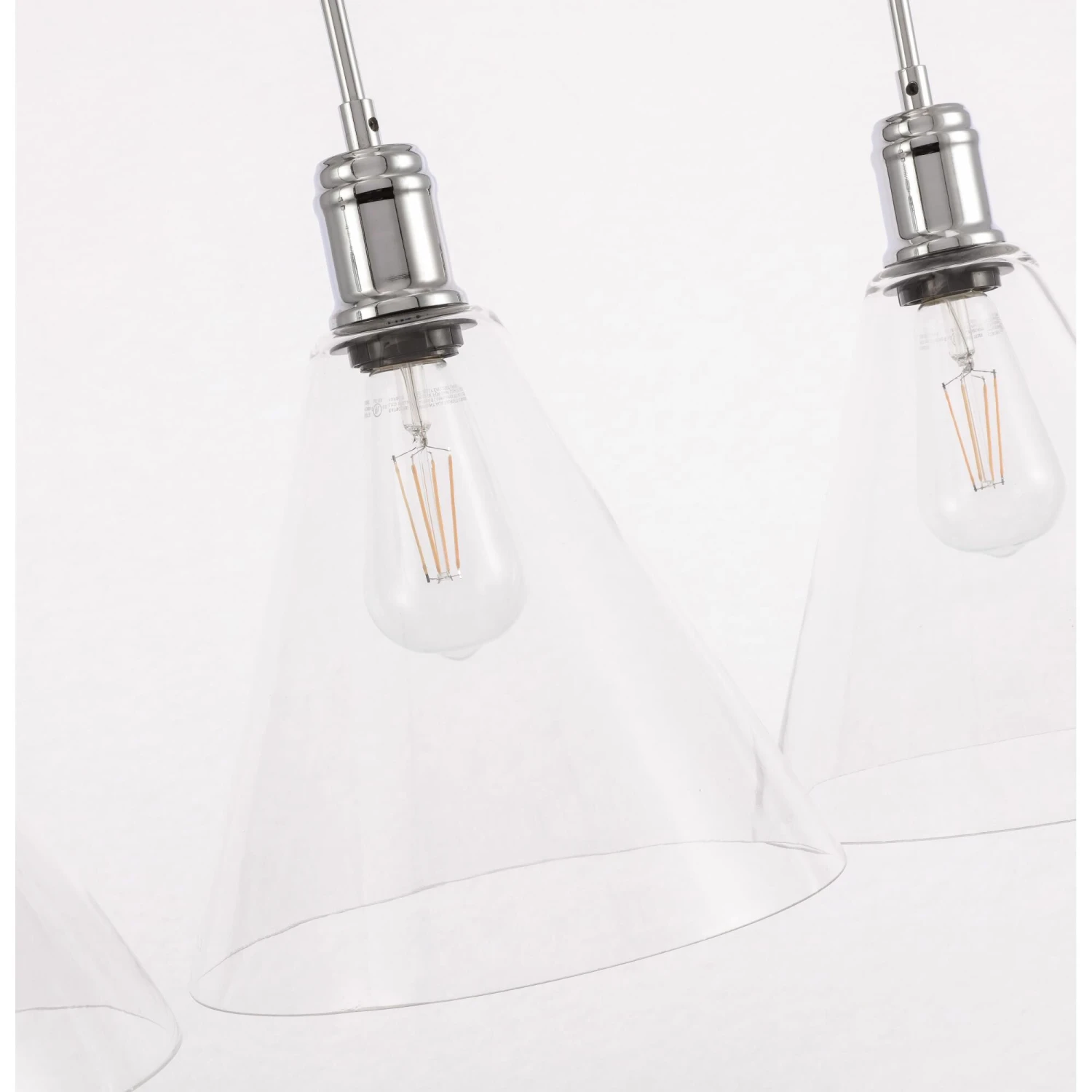 Hugh 36 Inch 3 Light Linear Suspension Light By Elegant Lighting 7 Hugh 36 Inch 3 Light Linear Suspension Light By Elegant Lighting - Image 5