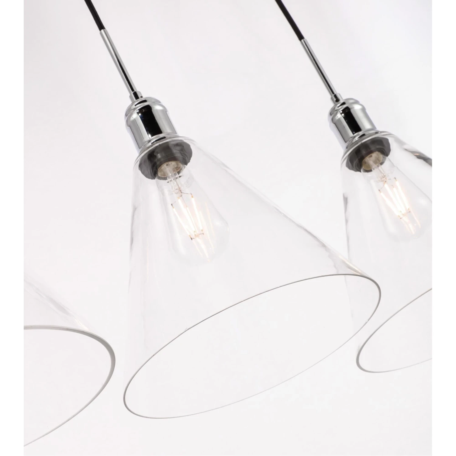 Hugh 36 Inch 3 Light Linear Suspension Light By Elegant Lighting 9 Hugh 36 Inch 3 Light Linear Suspension Light By Elegant Lighting - Image 7