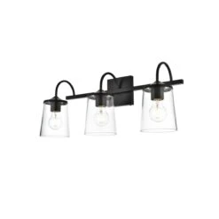 Avani 24 Inch 3 Light Bath Vanity Light By Elegant Lighting 27 Avani 24 Inch 3 Light Bath Vanity Light By Elegant Lighting -Light Bulbs Sales Store Elegant Lighting LD7313W24BLK 3