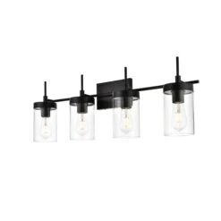 Benny 32 Inch 4 Light Bath Vanity Light By Elegant Lighting -Light Bulbs Sales Store Elegant Lighting LD7319W32BLK 3