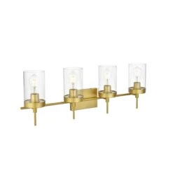 Benny 32 Inch 4 Light Bath Vanity Light By Elegant Lighting -Light Bulbs Sales Store Elegant Lighting LD7319W32BRA 4