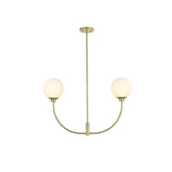 Nyomi 30 Inch 2 Light Linear Suspension Light By Elegant Lighting -Light Bulbs Sales Store Elegant Lighting LD816D30BR