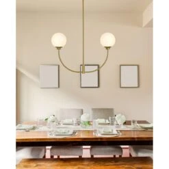 Nyomi 30 Inch 2 Light Linear Suspension Light By Elegant Lighting -Light Bulbs Sales Store Elegant Lighting LD816D30SG L