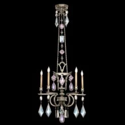Encased Gems 27 Inch 5 Light Chandelier By Fine Art Lamps -Light Bulbs Sales Store Fine Art Lamps 719440 1