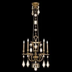 Encased Gems 27 Inch 5 Light Chandelier By Fine Art Lamps -Light Bulbs Sales Store Fine Art Lamps 719540 3