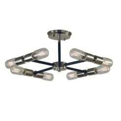 Gyrate 18 Inch 8 Light Semi Flush Mount By Framburg