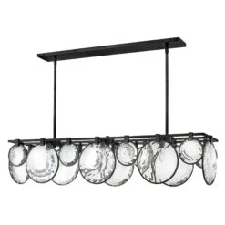 Nala 49 Inch 8 Light LED Linear Suspension Light By Fredrick Ramond 32 Nala 49 Inch 8 Light LED Linear Suspension Light By Fredrick Ramond -Light Bulbs Sales Store Fredrick Ramond FR31266BLK alt2