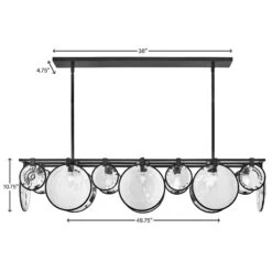 Nala 49 Inch 8 Light LED Linear Suspension Light By Fredrick Ramond 27 Nala 49 Inch 8 Light LED Linear Suspension Light By Fredrick Ramond -Light Bulbs Sales Store Fredrick Ramond FR31266BLK alt9