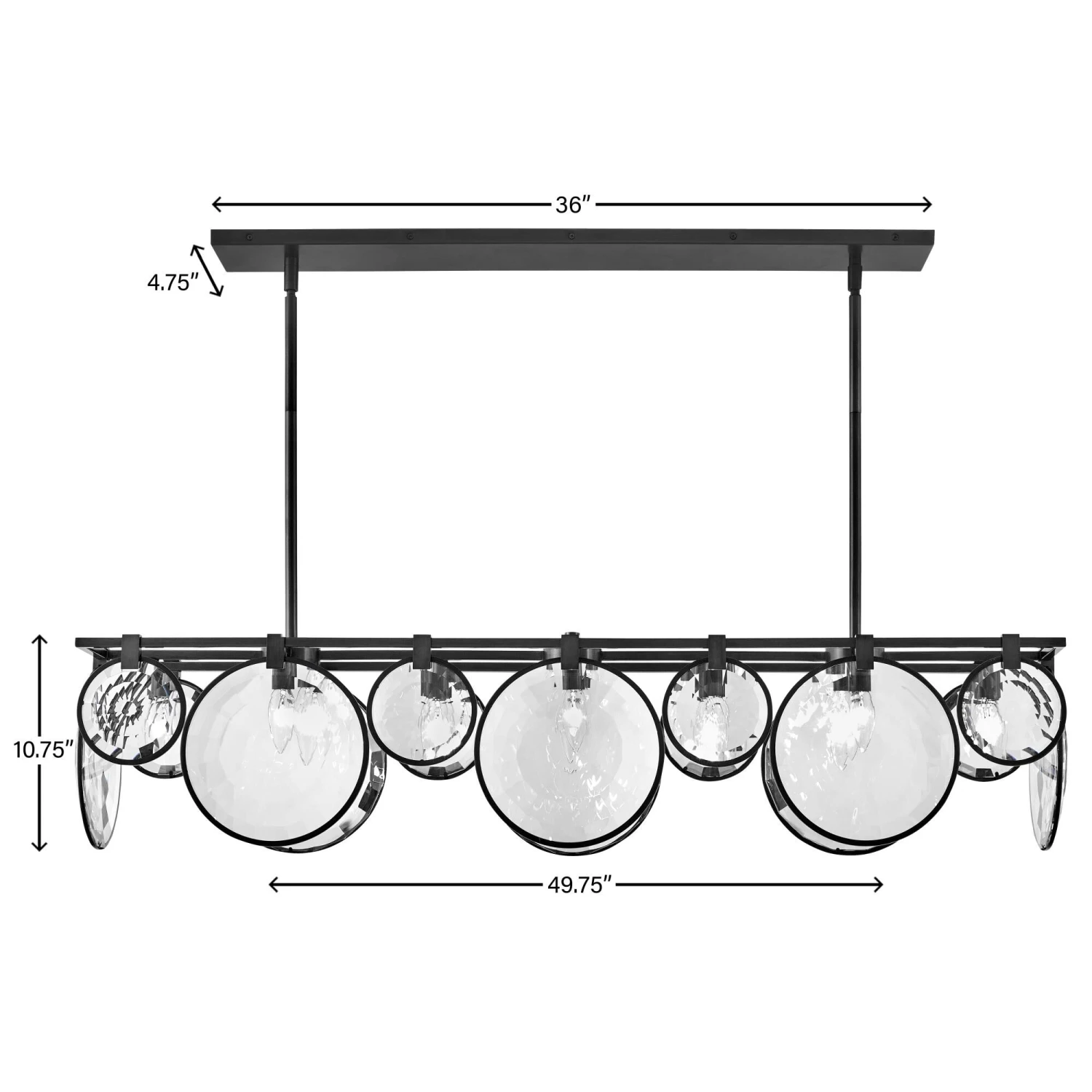 Nala 49 Inch 8 Light LED Linear Suspension Light By Fredrick Ramond 8 Nala 49 Inch 8 Light LED Linear Suspension Light By Fredrick Ramond - Image 6