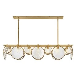 Nala 49 Inch 8 Light LED Linear Suspension Light By Fredrick Ramond 41 Nala 49 Inch 8 Light LED Linear Suspension Light By Fredrick Ramond -Light Bulbs Sales Store Fredrick Ramond FR31266HBR alt3