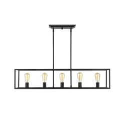 Wesson 41 Inch 5 Light Linear Suspension Light By Golden Lighting