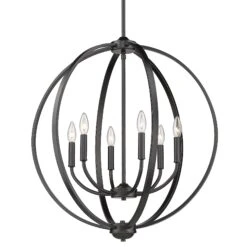 Colson 25 Inch 6 Light Chandelier By Golden Lighting
