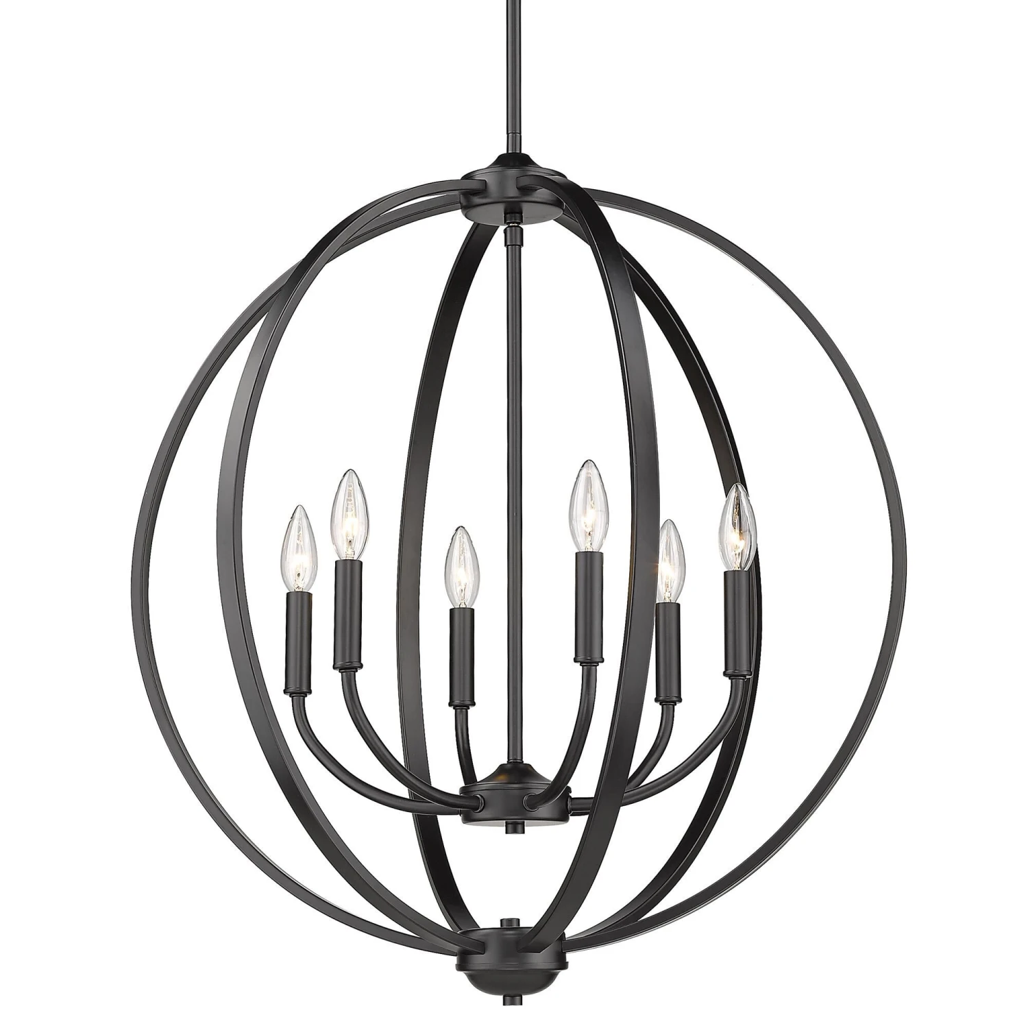 Colson 25 Inch 6 Light Chandelier By Golden Lighting 3 Colson 25 Inch 6 Light Chandelier By Golden Lighting