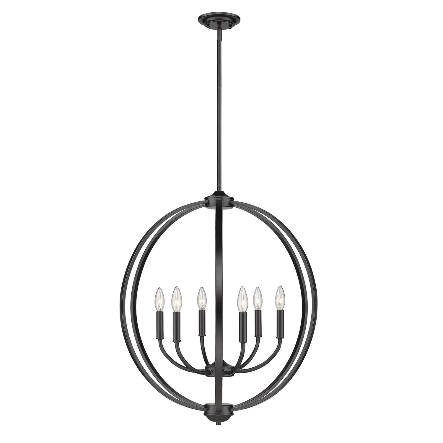 Colson 25 Inch 6 Light Chandelier By Golden Lighting 4 Colson 25 Inch 6 Light Chandelier By Golden Lighting - Image 2