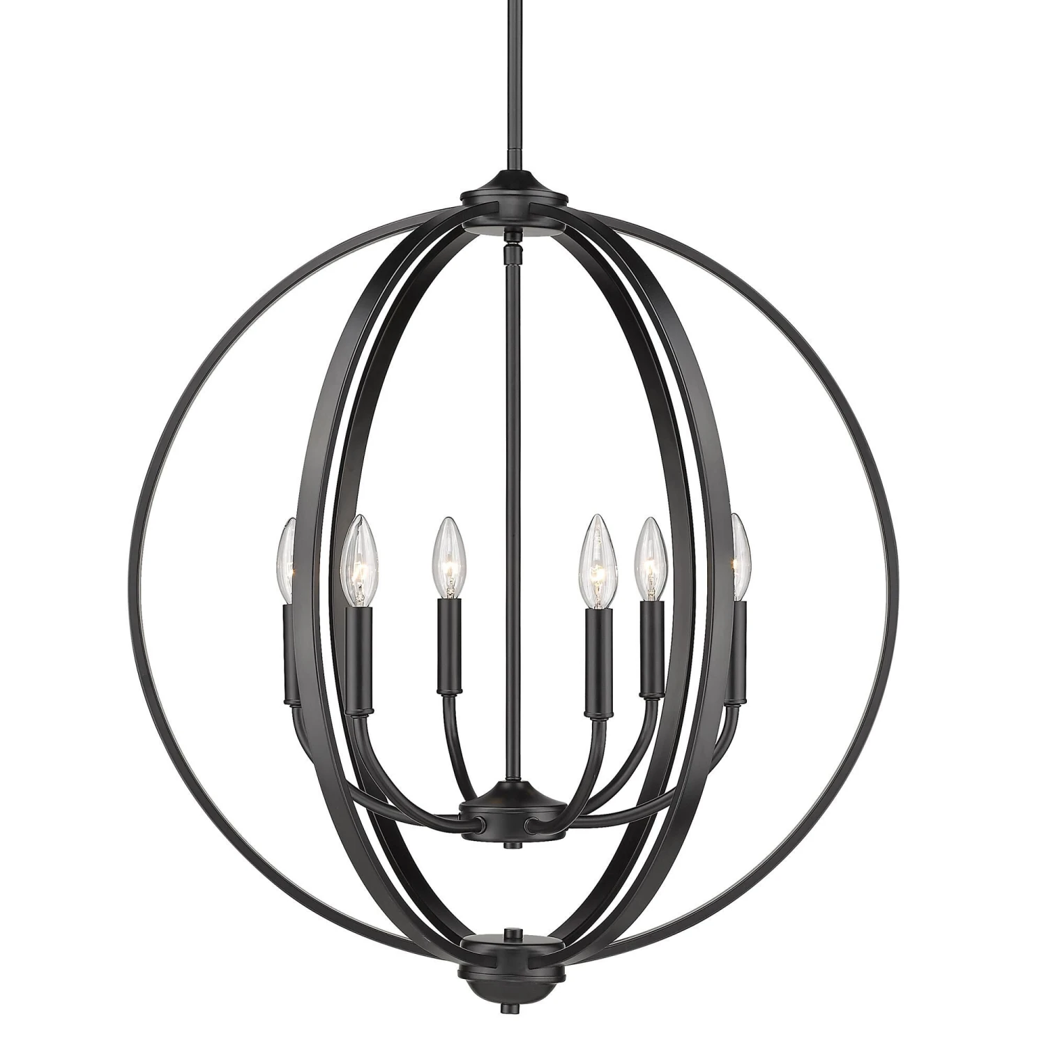 Colson 25 Inch 6 Light Chandelier By Golden Lighting 5 Colson 25 Inch 6 Light Chandelier By Golden Lighting - Image 3