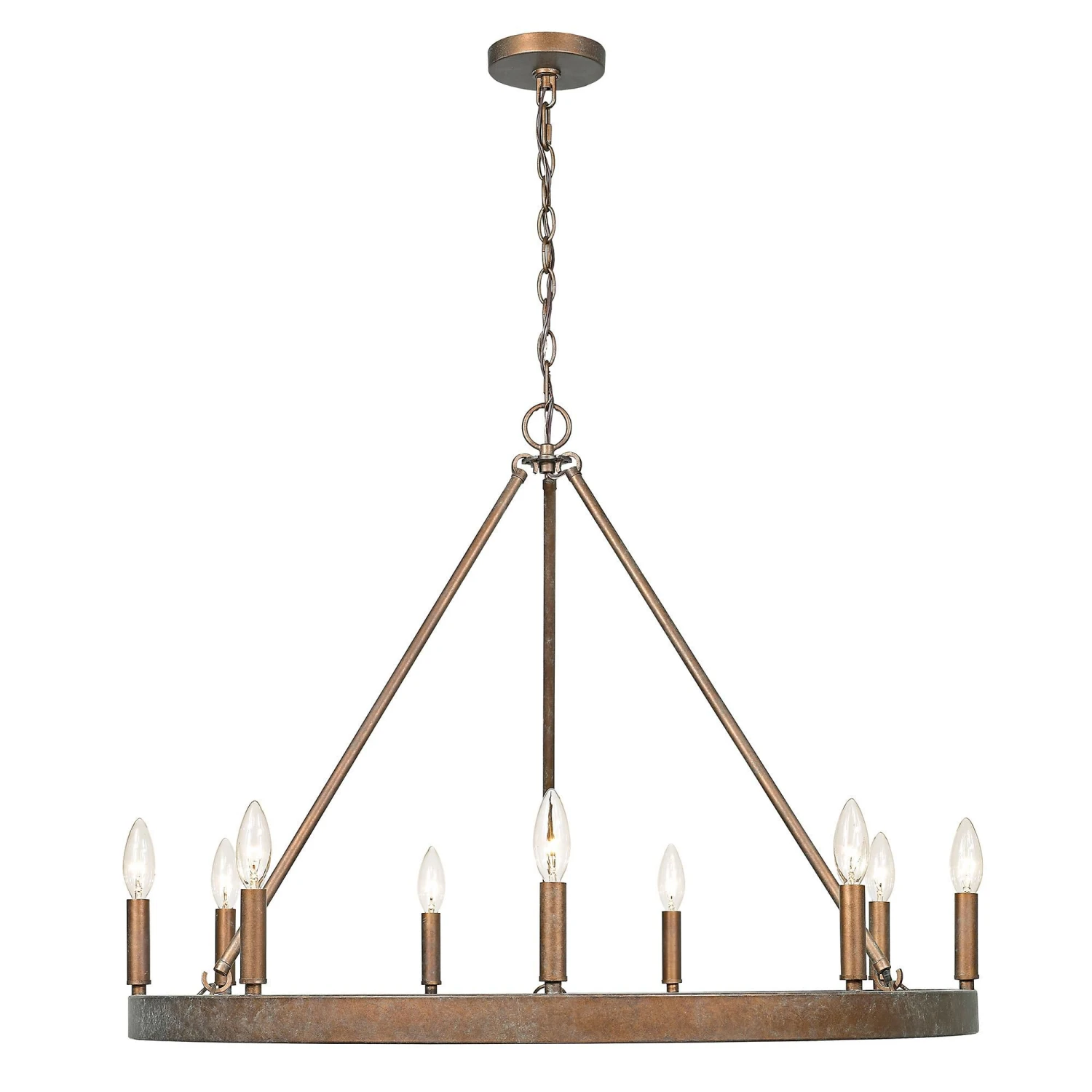 Carraway 32 Inch 9 Light Chandelier By Golden Lighting 5 Carraway 32 Inch 9 Light Chandelier By Golden Lighting - Image 3
