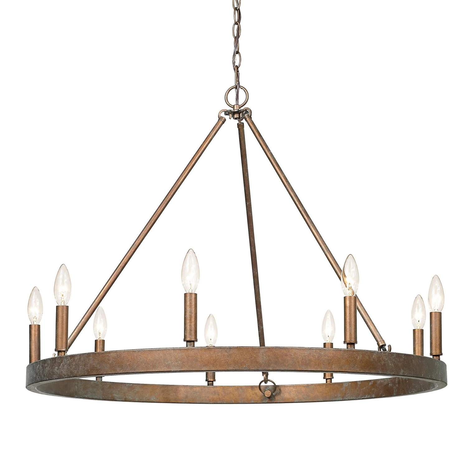 Carraway 32 Inch 9 Light Chandelier By Golden Lighting 6 Carraway 32 Inch 9 Light Chandelier By Golden Lighting - Image 4