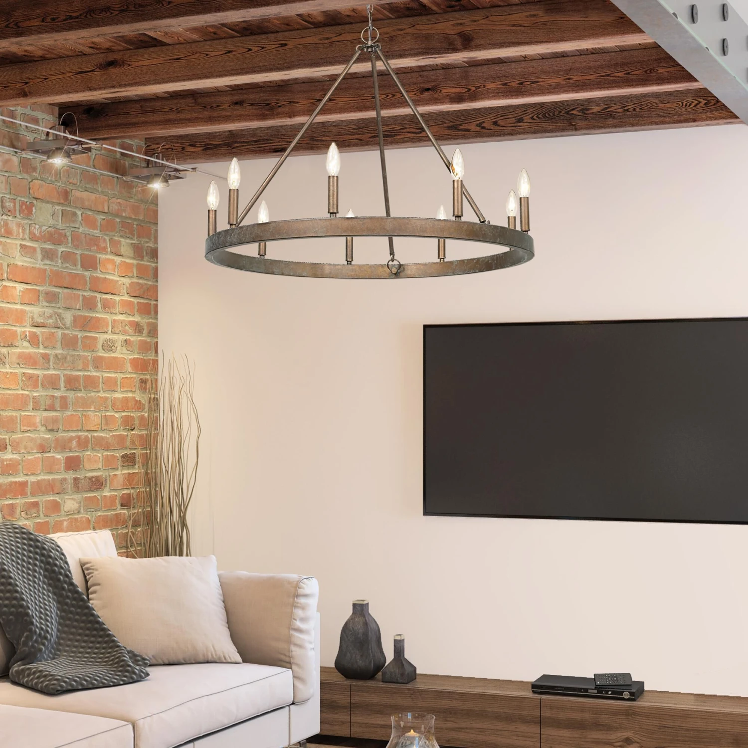 Carraway 32 Inch 9 Light Chandelier By Golden Lighting 8 Carraway 32 Inch 9 Light Chandelier By Golden Lighting - Image 6