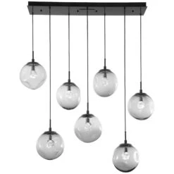 Levi Wilson Nebula 50 Inch 7 Light Linear Suspension Light By Hammerton Studio -Light Bulbs Sales Store Hammerton Studio AsterPLB0066 07 MB ZS 1