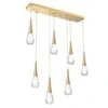 Raindrop 43 Inch 7 Light LED Linear Suspension Light By Hammerton Studio