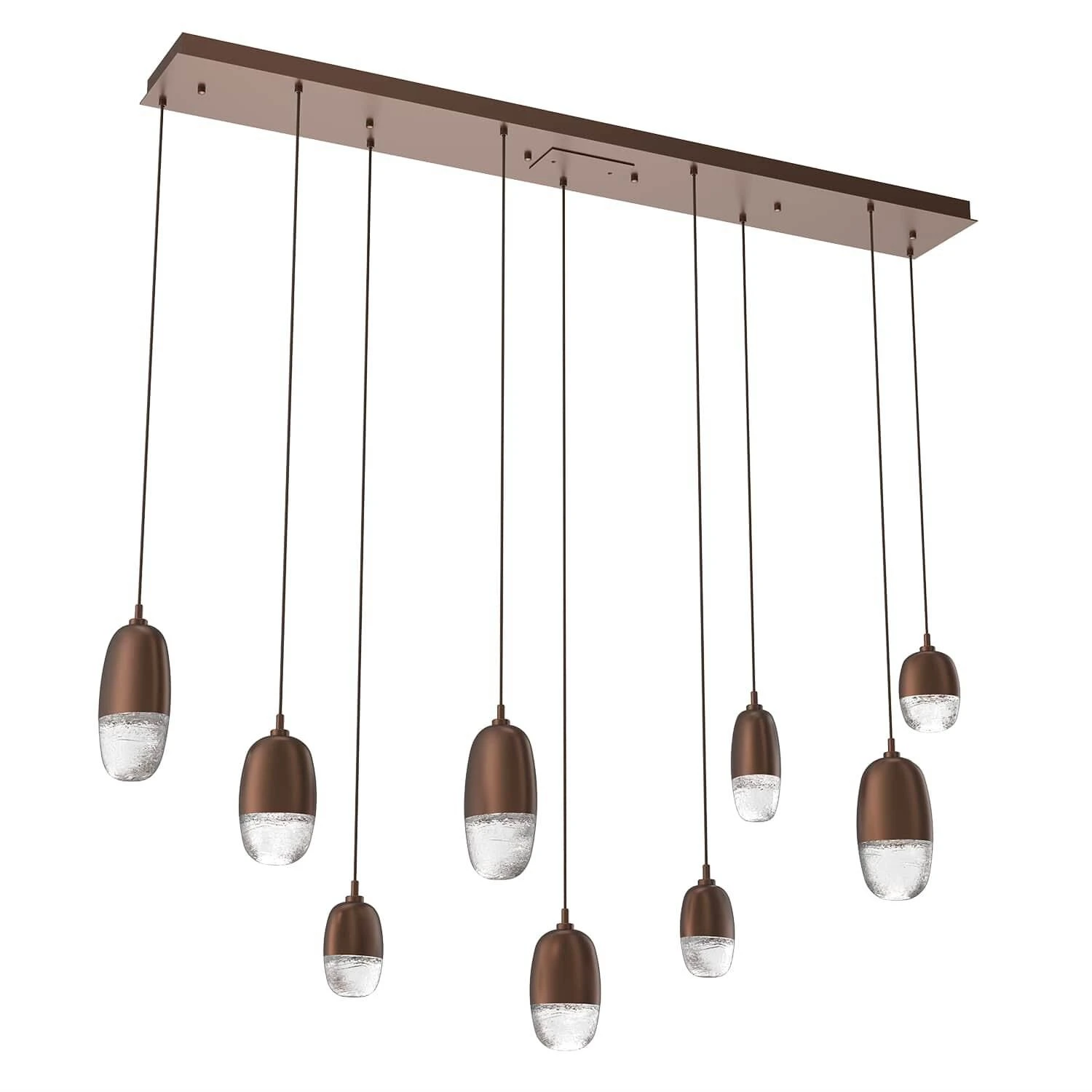 Pebble 62 Inch 9 Light LED Linear Suspension Light By Hammerton Studio 3 Pebble 62 Inch 9 Light LED Linear Suspension Light By Hammerton Studio