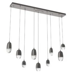 Pebble 62 Inch 9 Light LED Linear Suspension Light By Hammerton Studio 13 Pebble 62 Inch 9 Light LED Linear Suspension Light By Hammerton Studio -Light Bulbs Sales Store Hammerton Studio Pebble Linear 9 plb0079 09 gp 9