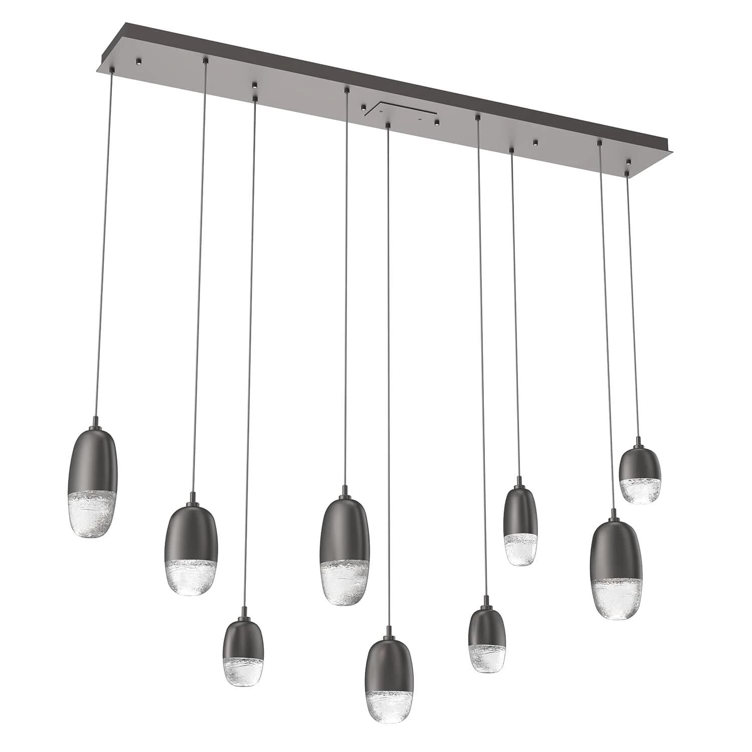 Pebble 62 Inch 9 Light LED Linear Suspension Light By Hammerton Studio 6 Pebble 62 Inch 9 Light LED Linear Suspension Light By Hammerton Studio - Image 4