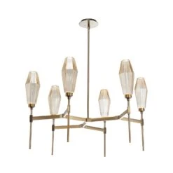 Aalto 36 Inch 6 Light LED Chandelier By Hammerton Studio