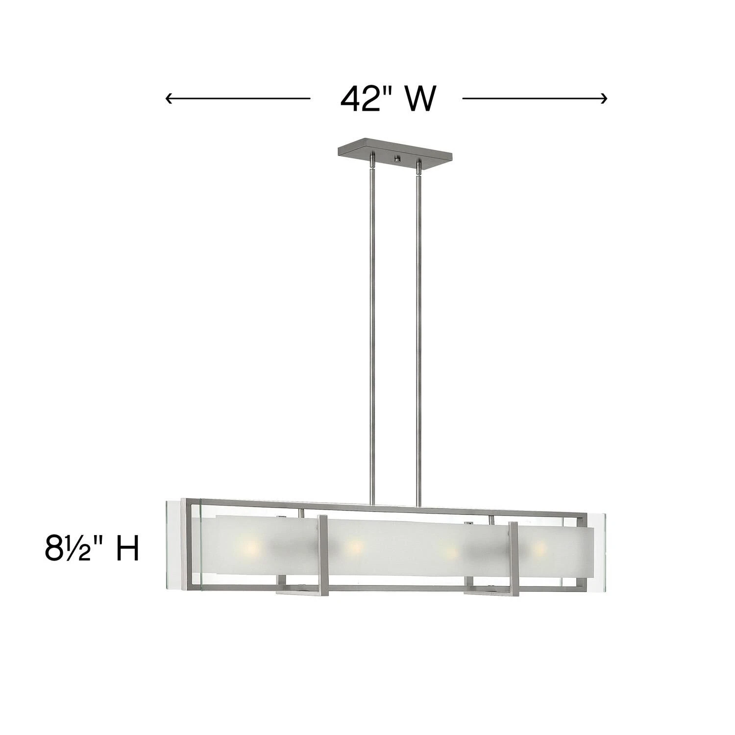 Latitude 42 Inch 4 Light Linear Suspension Light By Hinkley Lighting 9 Latitude 42 Inch 4 Light Linear Suspension Light By Hinkley Lighting - Image 7
