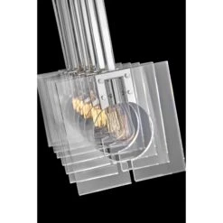 Ludlow 37 Inch 8 Light Linear Suspension Light By Hinkley Lighting -Light Bulbs Sales Store Hinkley Lighting 41315PNI closeup 2 black