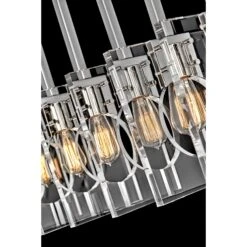 Ludlow 37 Inch 8 Light Linear Suspension Light By Hinkley Lighting -Light Bulbs Sales Store Hinkley Lighting 41315PNI closeup black