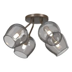 Ume 15 Inch 4 Light Semi Flush Mount By Hubbardton Forge -Light Bulbs Sales Store Hubbardton Forge 121370 1001