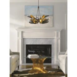 Corona 19 Inch 4 Light Mini Chandelier By Hubbardton Forge -Light Bulbs Sales Store Hubbardton Forge living room 3