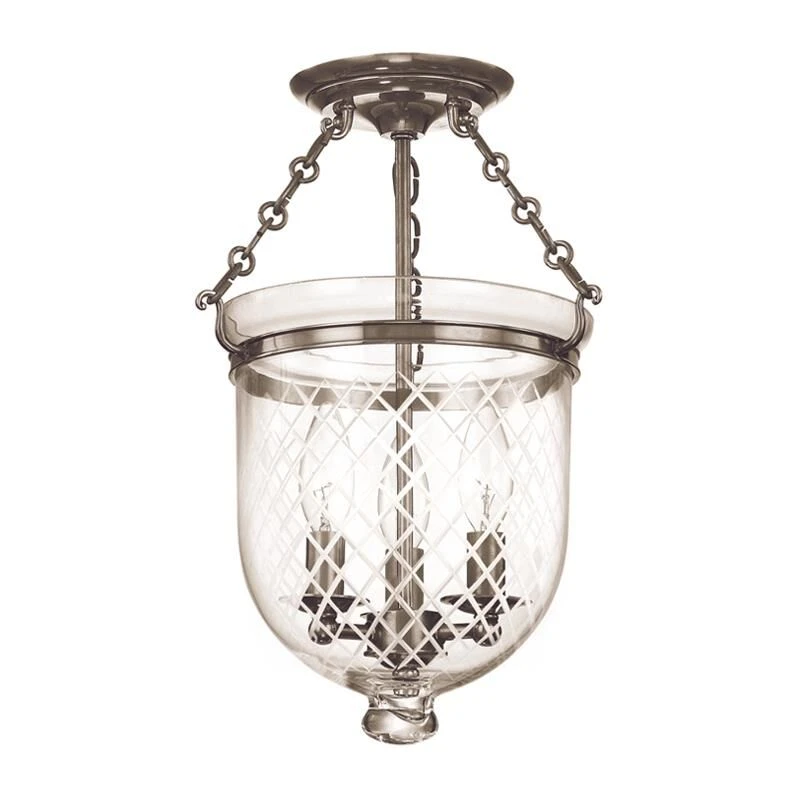 Hampton 10 Inch 3 Light Semi Flush Mount By Hudson Valley Lighting 11 Hampton 10 Inch 3 Light Semi Flush Mount By Hudson Valley Lighting - Image 9