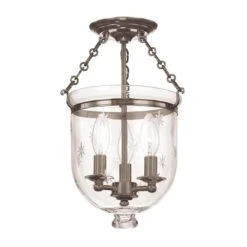 Hampton 10 Inch 3 Light Semi Flush Mount By Hudson Valley Lighting 23 Hampton 10 Inch 3 Light Semi Flush Mount By Hudson Valley Lighting -Light Bulbs Sales Store Hudson Valley Lighting 251 HN C3 800