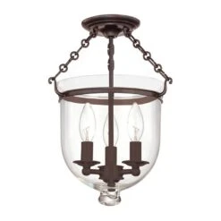 Hampton 10 Inch 3 Light Semi Flush Mount By Hudson Valley Lighting 19 Hampton 10 Inch 3 Light Semi Flush Mount By Hudson Valley Lighting -Light Bulbs Sales Store Hudson Valley Lighting 251 OB C1 800