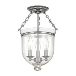 Hampton 10 Inch 3 Light Semi Flush Mount By Hudson Valley Lighting 25 Hampton 10 Inch 3 Light Semi Flush Mount By Hudson Valley Lighting -Light Bulbs Sales Store Hudson Valley Lighting 251 PN C1 800