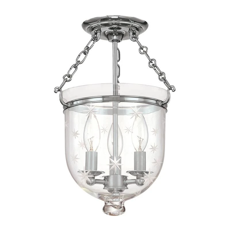 Hampton 10 Inch 3 Light Semi Flush Mount By Hudson Valley Lighting 5 Hampton 10 Inch 3 Light Semi Flush Mount By Hudson Valley Lighting - Image 3