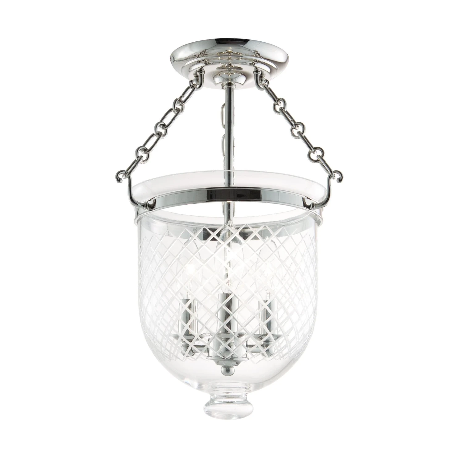 Hampton 10 Inch 3 Light Semi Flush Mount By Hudson Valley Lighting 8 Hampton 10 Inch 3 Light Semi Flush Mount By Hudson Valley Lighting - Image 6