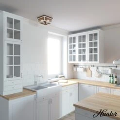 Chevron 11 Inch 2 Light Flush Mount By Hunter Fan 11 Chevron 11 Inch 2 Light Flush Mount By Hunter Fan -Light Bulbs Sales Store Hunter Fan 19970 2