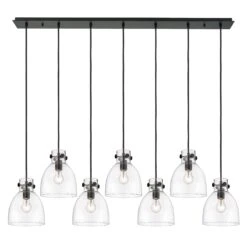 Bruno Marashlian Newton Bell 51 Inch 7 Light Linear Suspension Light By Innovations Lighting -Light Bulbs Sales Store Innovations Lighting 127 410 1PS BK G412 8CL
