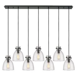 Bruno Marashlian Newton Bell 51 Inch 7 Light Linear Suspension Light By Innovations Lighting -Light Bulbs Sales Store Innovations Lighting 127 410 1PS BK G412 8SDY