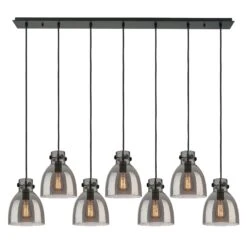 Bruno Marashlian Newton Bell 51 Inch 7 Light Linear Suspension Light By Innovations Lighting -Light Bulbs Sales Store Innovations Lighting 127 410 1PS BK G412 8SM