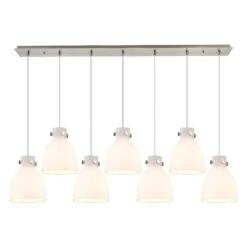 Bruno Marashlian Newton Bell 51 Inch 7 Light Linear Suspension Light By Innovations Lighting -Light Bulbs Sales Store Innovations Lighting 127 410 1PS SN G412 8WH