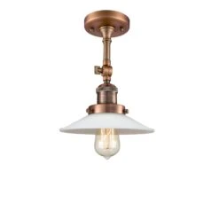 Bruno Marashlian Halophane 8 Inch 1 Light Semi Flush Mount By Innovations Lighting -Light Bulbs Sales Store Innovations Lighting 201F AC G1