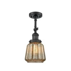 Bruno Marashlian Chatham 6 Inch 1 Light Semi Flush Mount By Innovations Lighting -Light Bulbs Sales Store Innovations Lighting 201F BK G146