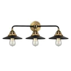 Bruno Marashlian Railroad 26 Inch 3 Light Bath Vanity Light By Innovations Lighting 35 Bruno Marashlian Railroad 26 Inch 3 Light Bath Vanity Light By Innovations Lighting -Light Bulbs Sales Store Innovations Lighting 288 3W BAB M6 BK LED