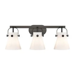 Bruno Marashlian Pilaster Ii Cone 26 Inch 3 Light Bath Vanity Light By Innovations Lighting 21 Bruno Marashlian Pilaster Ii Cone 26 Inch 3 Light Bath Vanity Light By Innovations Lighting -Light Bulbs Sales Store Innovations Lighting 423 3W BK G411 6WH