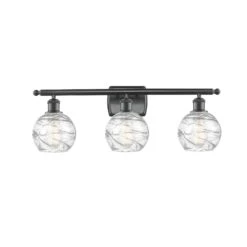 Bruno Marashlian Small Deco Swirl 26 Inch 3 Light Bath Vanity Light By Innovations Lighting 40 Bruno Marashlian Small Deco Swirl 26 Inch 3 Light Bath Vanity Light By Innovations Lighting -Light Bulbs Sales Store Innovations Lighting 516 3W BK G1213 6 LED